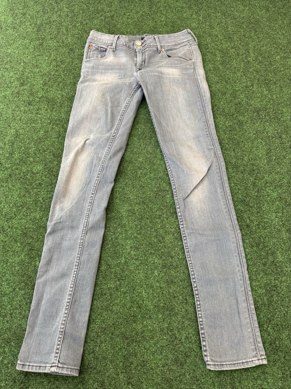 Hudson Jeans Women’s 26 Blue Collin Flap Skinny Light Wash Low Rise Stretch